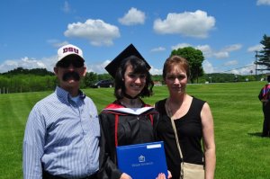 My mom, dad, and I at my graduation from DeSales University in 2011.